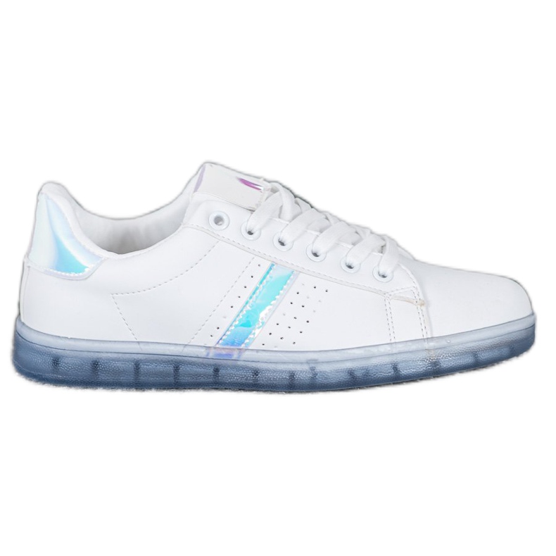 SHELOVET Sneakers med genomskinlig sula vit