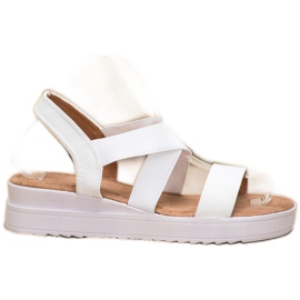 SHELOVET Vita sandaler med elastik