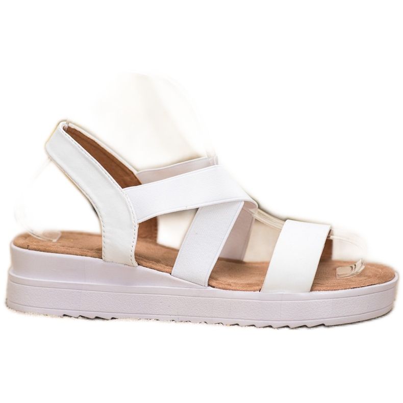 SHELOVET Vita sandaler med elastik