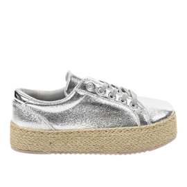 Silverspetsade espadriller 6220 grå