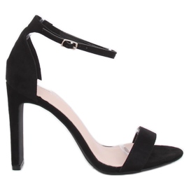 Svarta högklackade sandaler NF-37P Svart