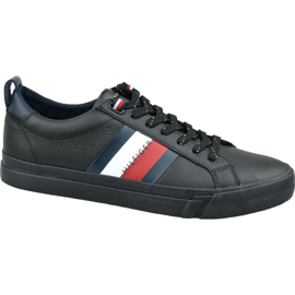 Skor Tommy Hilfiger Flag Detail Leather Sneaker M FM0FM02576 Bds svart