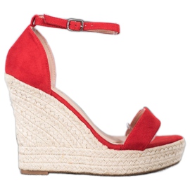 SHELOVET Sexiga kile sandaler röd