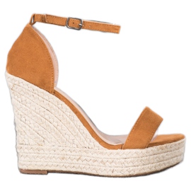 SHELOVET Sexiga kile sandaler brun