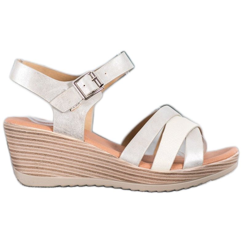 Sea Elves Lätta sandaler tillverkade av ekoläder gyllene