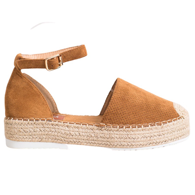SHELOVET Openwork Espadrilles brun