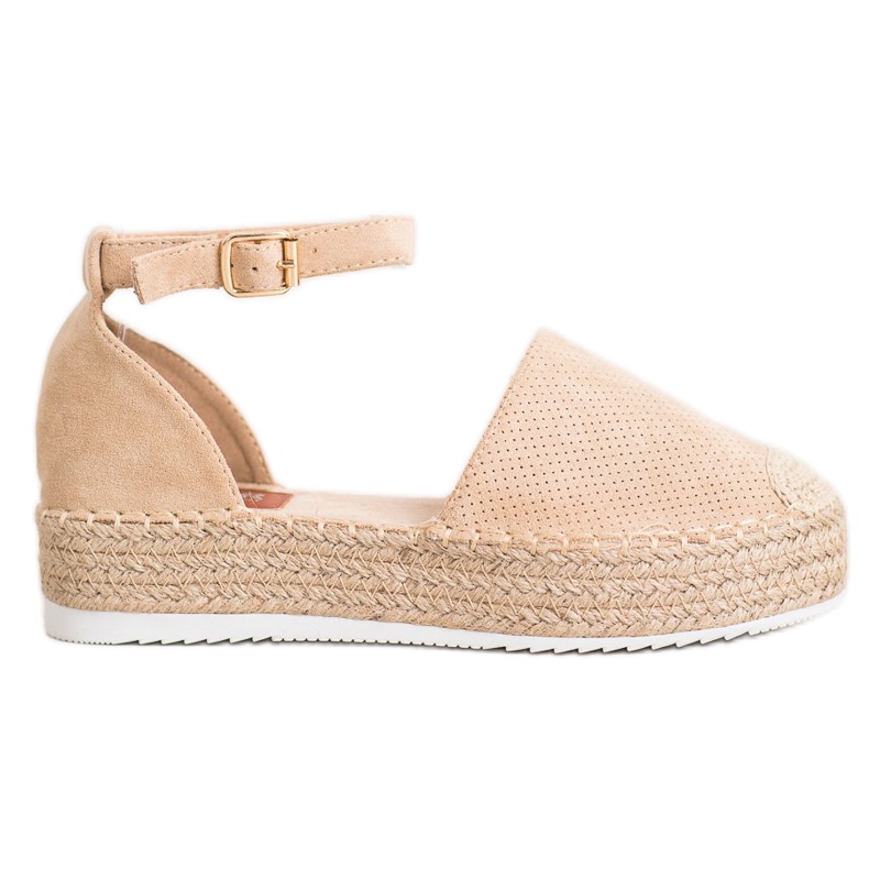 SHELOVET Openwork Espadrilles brun