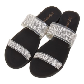 Svarta silikon flip-flops BG51 Svart