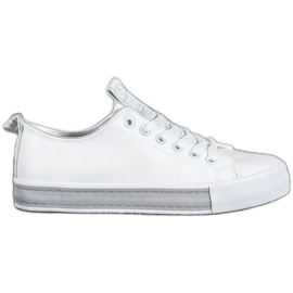SHELOVET Sneakers med Eco Leather Nice vit