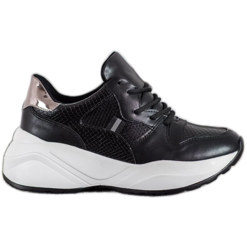 Weide Ljusa svarta sneakers