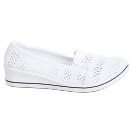 SHELOVET Openwork ballerinor vit