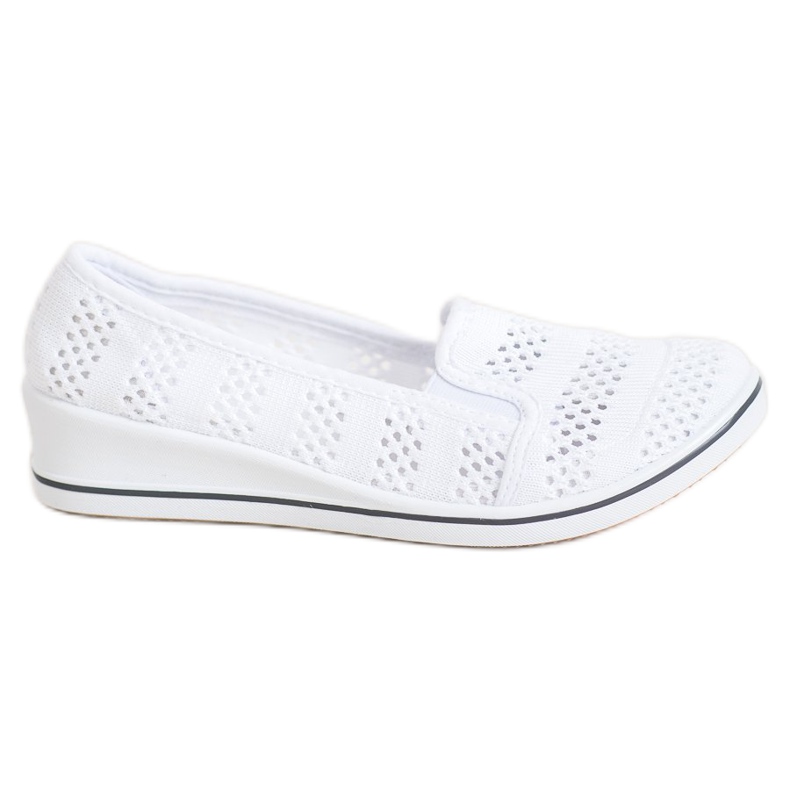 SHELOVET Openwork ballerinor vit