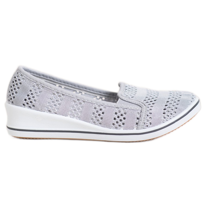 SHELOVET Openwork ballerinor grå