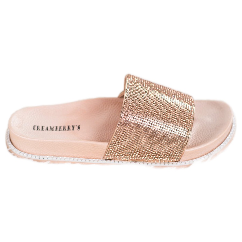 Creamberry'S Gyllene tofflor med kristaller