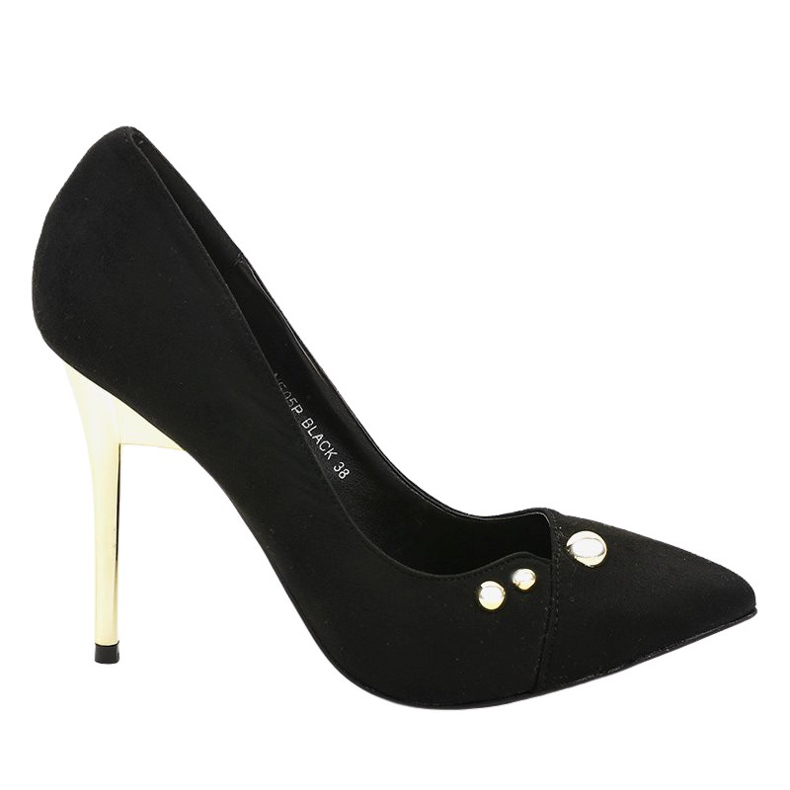 Svarta klassiska höga klackar med NE05P dubbar