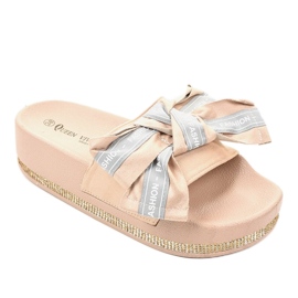 Beige casual mode tofflor 218-207