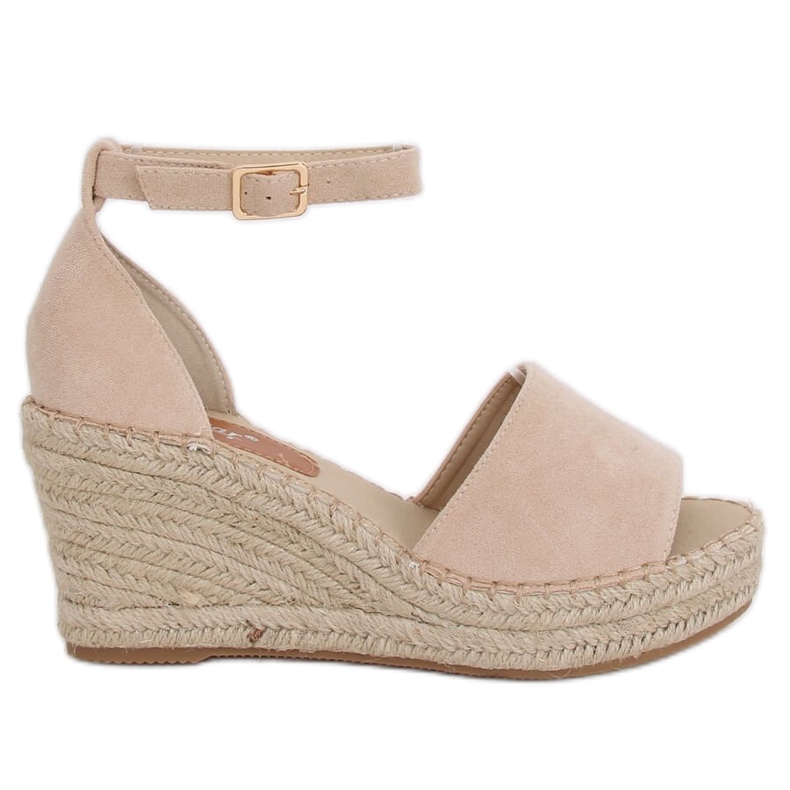 Espadriller på en beige kil TU147 Beige