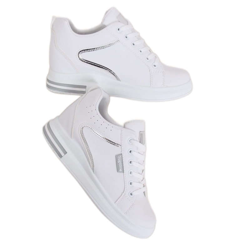 Vita NB337 Silver wedge sneakers