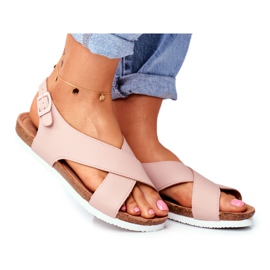 Sandaler för kvinnor Big Star Powder Pink FF274624 rosa