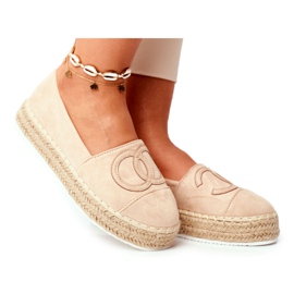 SEA Dam Espadrilles tjockt linnesula Beige Febi