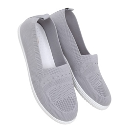 Grå Kvinnors grå sneakers ZK097 Grigio