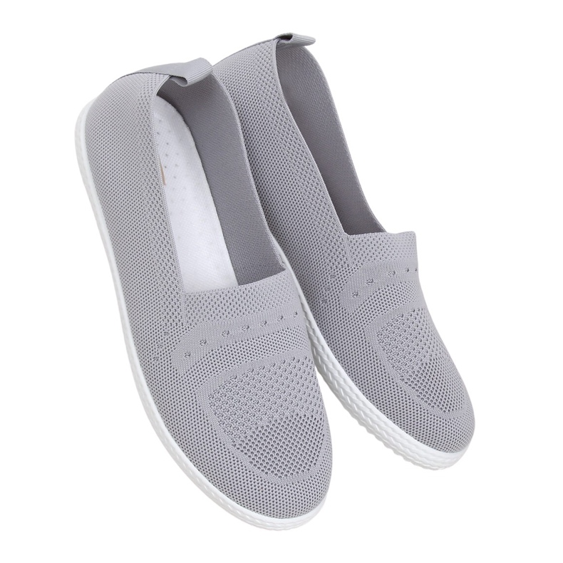 Grå Kvinnors grå sneakers ZK097 Grigio