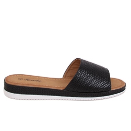 Svarta damas tofflor BQ-66 Svart