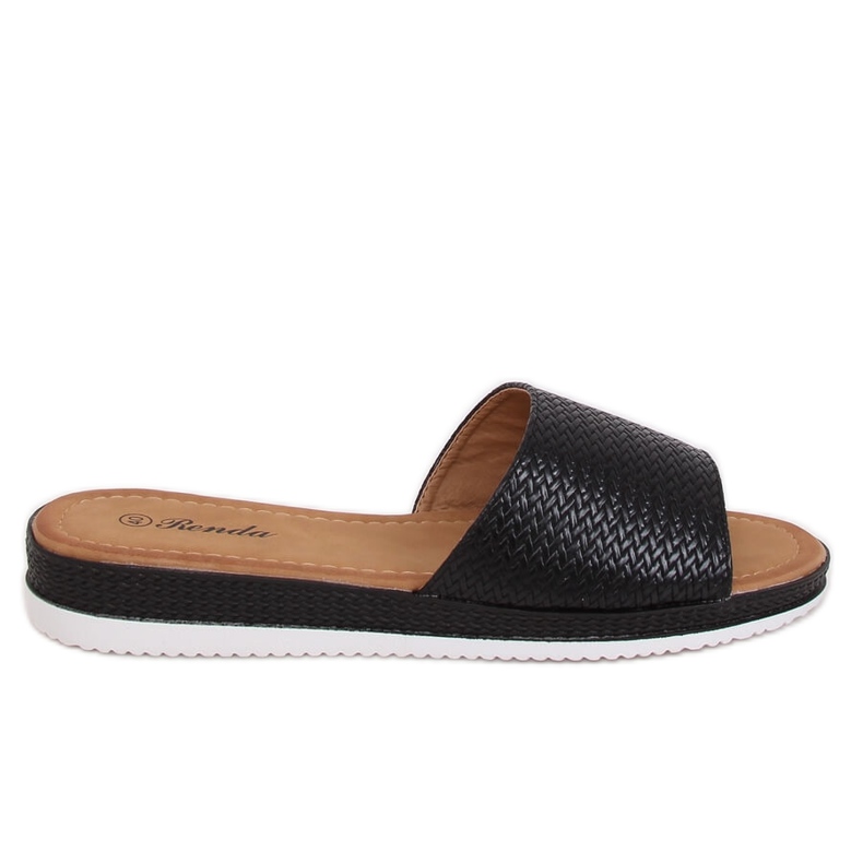 Svarta damas tofflor BQ-66 Svart