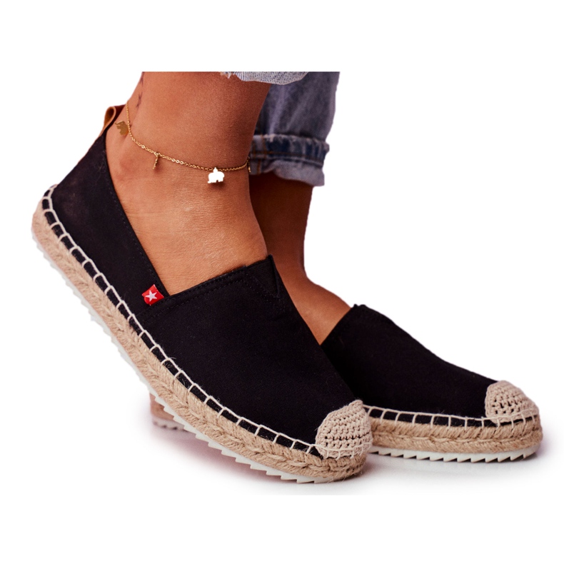 Dam Espadrilles Flätad Sula Svart Big Star FF274A498