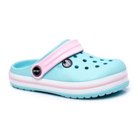 Tofflor för en pojke, en flicka, ett barn, skumcrocs rosa grön