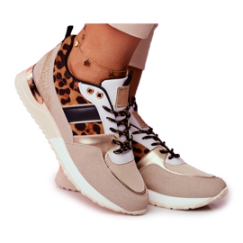 Kvinnors sportskor Beige Leopard Himme