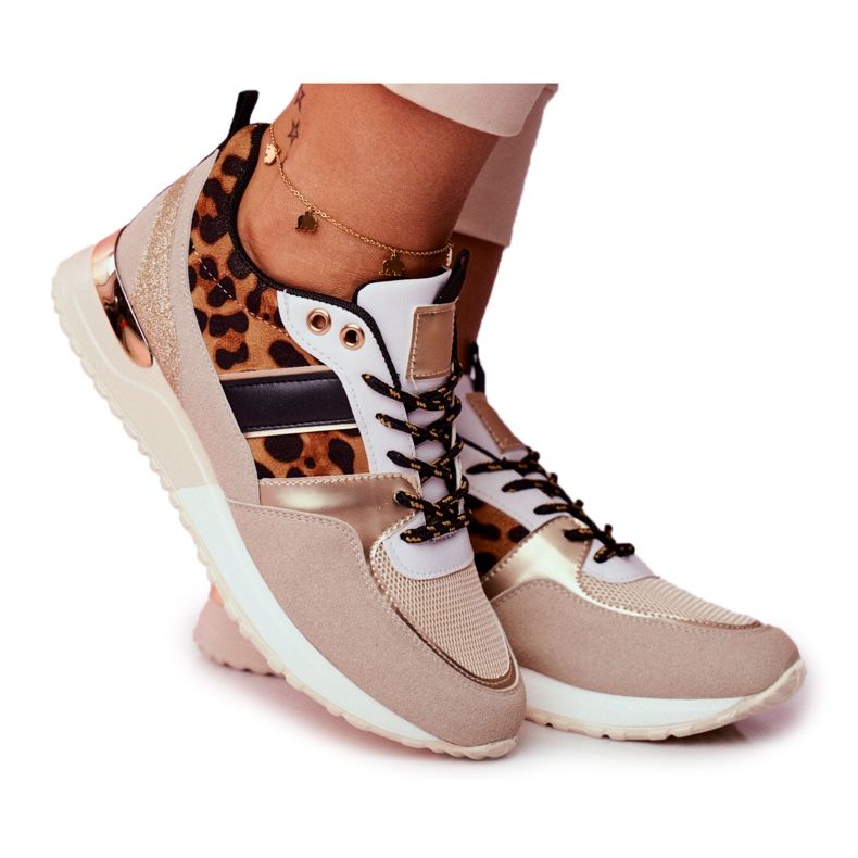 Kvinnors sportskor Beige Leopard Himme