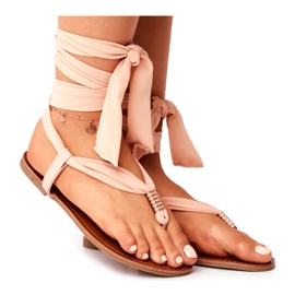 FS1 Kvinnor Sandaler Flip-flops Tied Beige Derryl