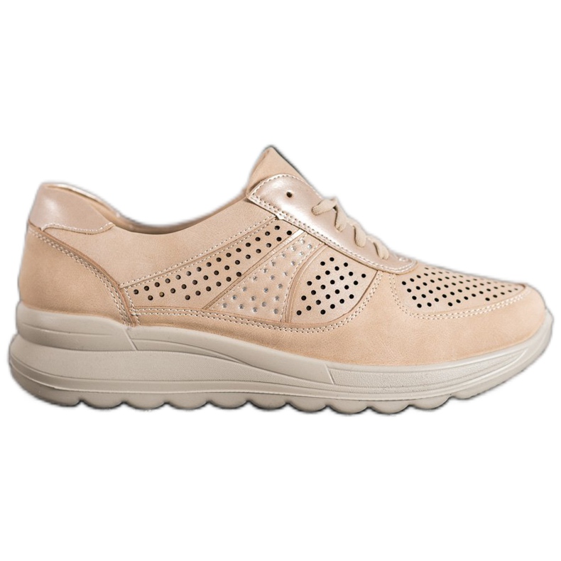 Comer Openwork sneakers på Paltform brun gul