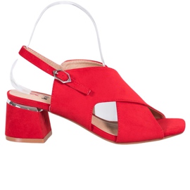 Kylie Snygga röda sandaler