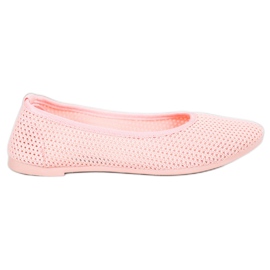 SHELOVET Lätta öppet ballerinor rosa