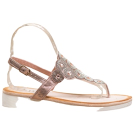 SDS Sandaler På Plattformen Med Dekorationer gul