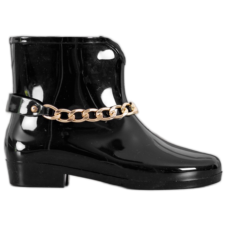 SHELOVET Galoscher med dekorativ kedja svart