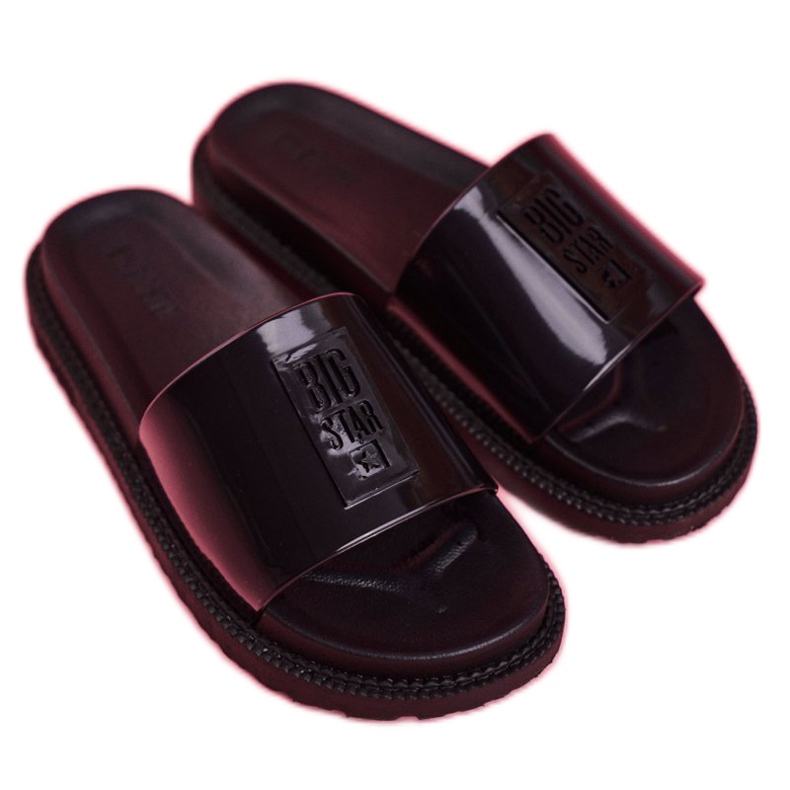 Big Star Tofflor för kvinnor på den svarta plattformen FF274813