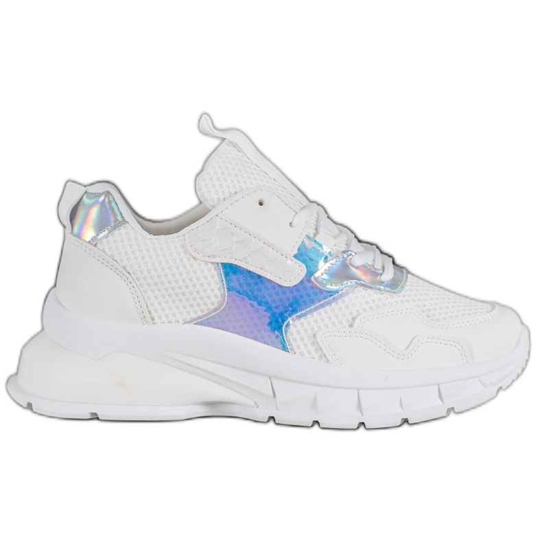 Mannika Trendiga sneakers med mesh vit