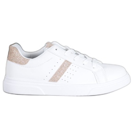 SHELOVET Sportskor med glitter vit