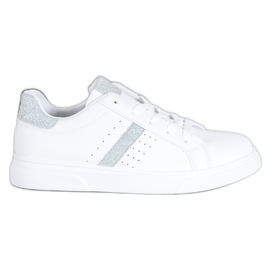 SHELOVET Sportskor med glitter vit