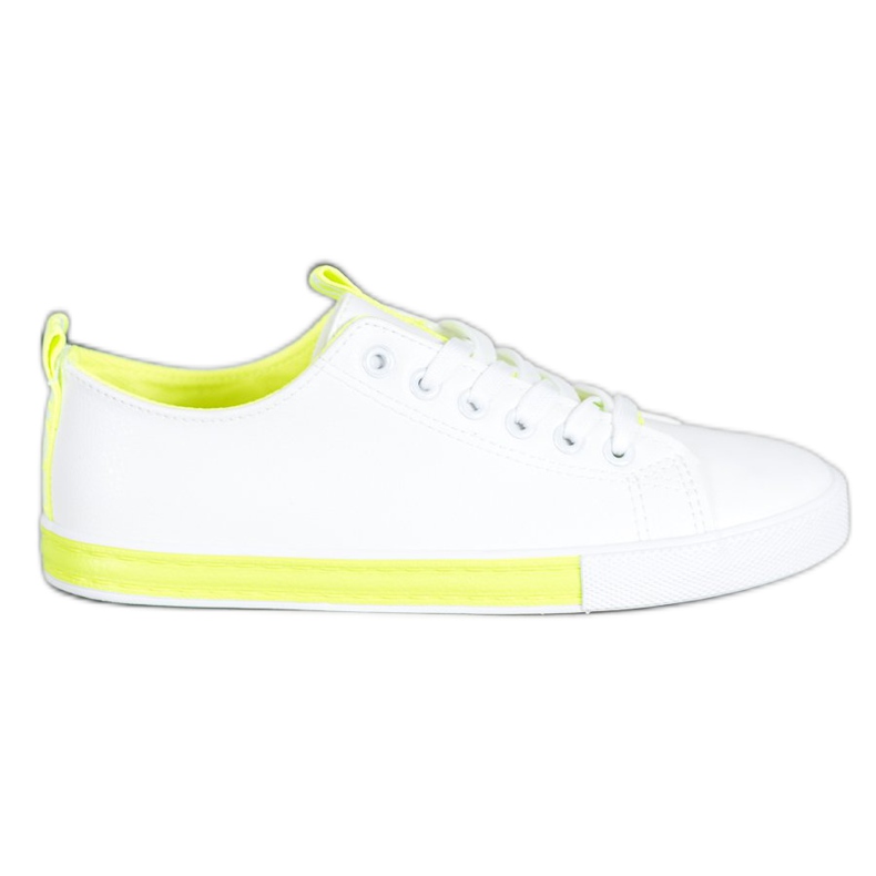 SHELOVET Sneakers med Eco Leather Nice vit