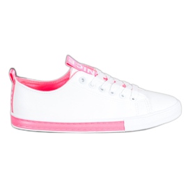 SHELOVET Sneakers med Eco Leather Nice vit