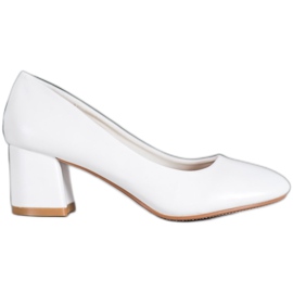 SHELOVET Vita pumpar med ekoläder