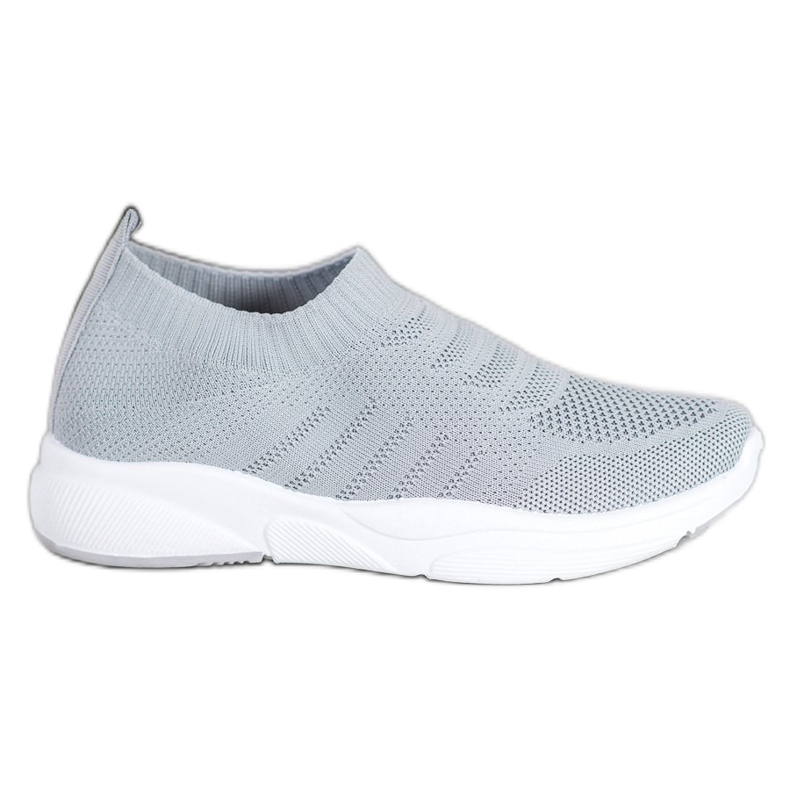 Sweet Shoes Bekväma slipons på plattformen grå