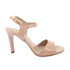 Espinto Målade läder kvinnors rosa sandaler