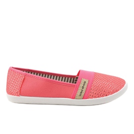 XJ-2689 rosa lycra slip-on sneakers