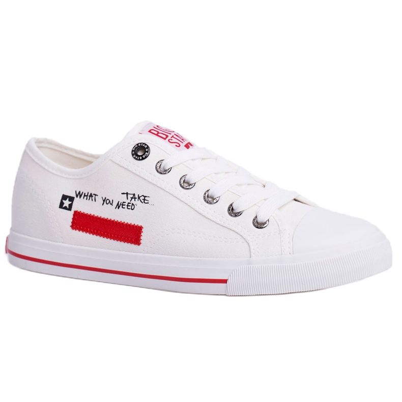 Dam Sneakers Big Star White FF274079 svart röd