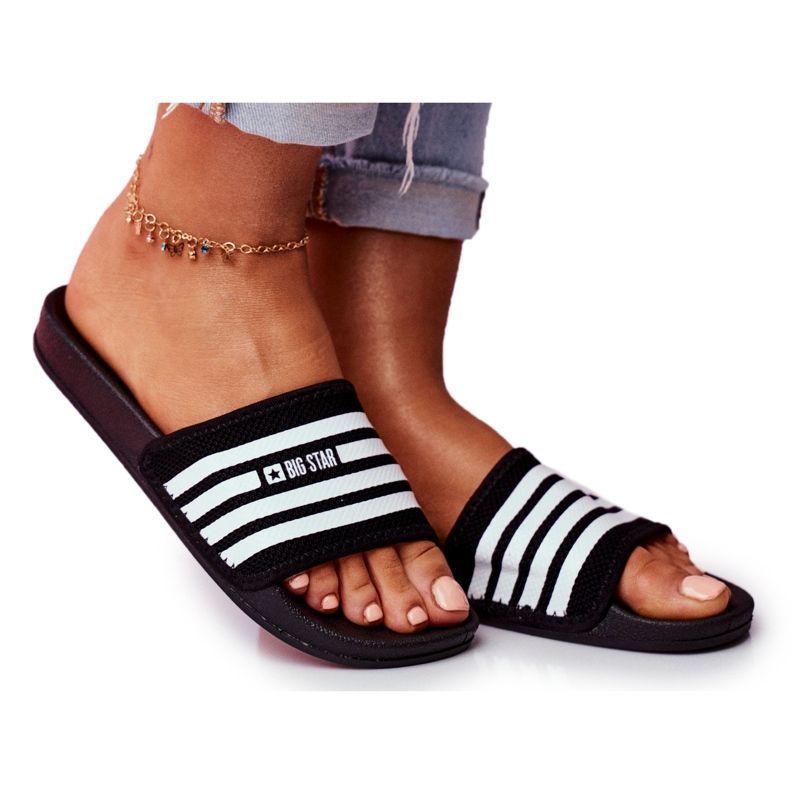 Dam Tofflor Big Star Black FF274A353 vit svart